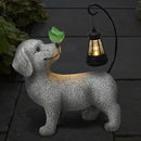 Solar Garden Outdoor Statues Dog with Butterfly Solar Lantern, Lawn Decor Puppy Figurine for Patio Balcony Yard, Yard Unique Christmas Birthdays Gift for Mom Grandma by GreenHaven Gardens