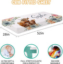 Custom Crib Bedding Set - Highland Cow Design Personalized Name Baby Nursery Bed 3 Pcs Set - Chic Soft Blanket with Dotted Backing, Sheet, Pillowcase for Newborn Girls Boys Gifts Color03 by TinyTreasures Baby Boutique