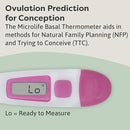 Microlife Digital Basal Thermometer 1/100th Accurate, Fertility Prediction and Ovulation Tracking, Oral or Vaginal BBT, (60-Second Reading), by TinyTreasures Baby Boutique