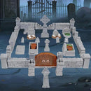 Warmtree 38 Pcs Graveyard Terrain Miniatures Set, Halloween Miniature Tombstones Figurine Mini Resin Tombstones for Diorama Supplies Miniature Graveyard Scene DIY Crafts Outdoor Decorations by CozyNest Decor