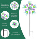 Solar Peacock Wind Spinners for Yard and Garden, 40 Inch Solar Windmill Garden Whirligig Kinetic Spinners Decor for Lawn,Patio&Yard, Metal Whirligigs Green Wind Spinners Outdoor by GreenHaven Gardens