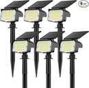 Solar Spot Lights Outdoor, 92 LEDs Landscape Lighting with 3 Lighting Modes and Auto On/Off, IP67 Waterproof Spotlights, Outdoor Solar Lights for Yard Garden, 6 Pack (Cool White) by GreenHaven Gardens