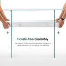 ivinta Glass Entry Table with Storage, 39.4" Modern Console Table for Living Room, Foyer, Hallway, Bedroom 5101 (White) by CozyNest Decor