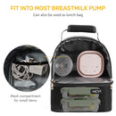 NCVI Breastmilk Cooler Bag with 2 Ice Pack, Breast Pump Bag with Cooler Fits 6 Bottles, Double Layer Breast Milk Baby Bottle Cooler Bag, for Travel, Nursing Mom Daycare, Work, Picnic (Black) by TinyTreasures Baby Boutique