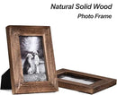 Yaetm-4x6 Picture Frame Set of 2, Natural Solid Wood Distressed Photo Frame, Display On Tabletop And Wall, High Definition Real Glass, Carbonized Black (2 pack) by CozyNest Decor