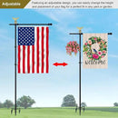 10FT Garden Flag Pole Stand for 3x5 Feet & 28x40 Inch Flags – Heavy Duty Freestanding Flagpole with 5-Prong Base – Adjustable, Lightweight Aluminum Flag Holder for Yard, Outdoor, Lawn – Black by GreenHaven Gardens