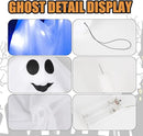 4 Pack Halloween Hanging Ghost Decorations, 27.5" Light Up Spooky Floating Ghosts with LED Glow, Waterproof Outdoor & Indoor Haunted House, Porch, Yard, Garden Party Decor by CozyNest Decor