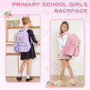 Corduroy Backpack Kids Backpack for Girls School Bags for Middle School Students Book Bag for Elementary Primary Kawaii Ita Backpack, Pink Strawberry by TinyTreasures Baby Boutique