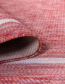 Unique Loom Outdoor Border Collection Area Rug - Soft Border (2' x 8' Runner, Rust Red/ Ivory) by GreenHaven Gardens