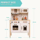 Wooden Play Kitchen for Kids with Working Sink & Faucet Toy – Montessori Sensory Pretend Playset for Toddlers 3-5 – Interactive Kids Kitchen Playset with Lights & Sounds by TinyTreasures Baby Boutique
