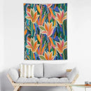 ICMOLYYENLO Boho Green Leaves Tapestry, Mid Century Abstract Tropical Palm Leaves Modern Minimalist Geometric Wall Hanging, Neutral Home Decor Art for Living Room Bedroom Dorm 60x60 Inch by CozyNest Decor