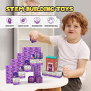 Magnetic Blocks,Building Toys for Kids, Dinosaur Adventure Magnet Building Cubes, Sensory Montessori Toys for 3+ Year Old Boys & Girls, Ideal Gifts for Ages 5-7 8-13, with ASMR Sounds and Clicking by TinyTreasures Baby Boutique