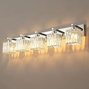 Modern Vanity Light 5-Lights Chrome Crystal Bathroom Wall Light Fixtures by CozyNest Decor