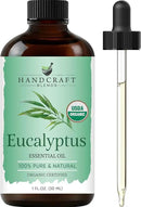 Handcraft Blends Organic Eucalyptus Essential Oil – 1 Fl Oz – 100% Pure and Natural – Premium Grade Essential Oil for Diffuser and Aromatherapy by CozyNest Decor