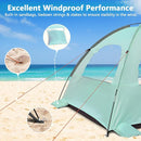 NXONE Beach Tent Sun Shade Shelter for 3/4/6 Person Person with UV Protection, Extended Floor, 3 Mesh Roll Up Windows & 8.0/8.5mm Fiberglass Rods丨Carry Bag Included by TinyTreasures Baby Boutique