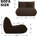 Bean Bag Chair, Memory Foam Bean Bag Sofa Large Bean Bag Chair for Adults, Bean Bag Chairs for Teens with High Density Comfortable Foam, Bean Bag for Living Room, Bedroom (Coffee) by CozyNest Decor