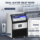 Commercial Ice Maker Machine 250LBS/24H with 75LBS Storage Bin, Stainless Steel Undercounter/Freestanding Ice Maker Machine for Home Bar Outdoor, 80PCS Ice Cubes Ice Machine, Self Cleaning by CozyNest Decor