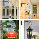 FEED GARDEN Wall Hook Hanging Plant Bracket 10 Inch 2 Pack, Hand-Forged Plant Hanger for Hanging Bird Feeders, Wind Chimes, Flower Baskets, Yoga Mat, Indoor/Outdoor Use, Black by GreenHaven Gardens