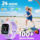 Kids Wach for Girls Boys 6-15 Year Old - Smart Watch for Kids 1.8" Fitness Tracker,No Phone needed,Pedometer Sleep Monitor Heart Rate Waterproof,Puzzle Game for Girls Boys Teens Birthday Gift (Purple) by TinyTreasures Baby Boutique