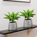 Artificial Agave Plants, UV Resistant Fake Agave Planters for Indoor and Outdoor Decorating Artificial Plants for Outdoors Fake Plants (2Pack, 12.6") Green by GreenHaven Gardens