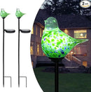 Afirst Solar Outdoor Lights Decorative Hummingbird Garden Stake Handblown Glass Stakes Outdoors Waterproof for Garden Pathway Decoration 2 Packs by GreenHaven Gardens