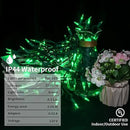 Green Christmas LED Lights - 2 Pack 100 Count Green Christmas String Lights for Tree, Party, Holiday, Indoor/Outdoor St. Patrick's Day Decorations, 2 Sets 33 Feet Green Wire, UL Certified, Connectable by GreenHaven Gardens