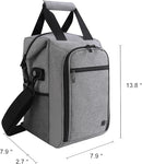 ALLCAMP 4 Bottle Wine Gift Bag - Insulated Tote Cooler, Adjustable Strap, Includes 4 Wine Glasses, Napkins & Corkscrew, Portable Travel Gifting(Gray) by TinyTreasures Baby Boutique