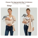 Baby Wrap Ring Sling 7-35 lbs, Baby Sling Carrier for Newborn, Toddler, Infant Holder, Lightweight Baby Carrier Wraps, Cream by TinyTreasures Baby Boutique