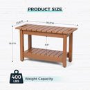 30" Shower Bench, Waterproof Poly Lumber Shower Stool for Shaving Legs, Shower Chair Seat Holds up to 400lbs, Bathroom Bench for Inside Shower, Non-Slip (Brown) by TinyTreasures Baby Boutique