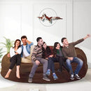 Bean Bag Chair for Adults 8FT,Soft Removable Cover for Teens/Girls Bedroom,Fluffy Giant Round Floor Beanbag Lounger Chairs (No Filler,Deep Coffee) by CozyNest Decor