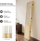5.6FT Room Divider and Folding Portable Partition Screen, Chinese Japanese Shoji Style for Room Separation - 4 Panel (Natural) by CozyNest Decor