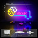Beer Neon Signs Led Beer Neon Sign for Wall Decor Dimmable Bar Led Sign Neon Sign for Man Cave Bedroom Home Bar Shop Pub Bistro Party Game Room Decor Gifts by CozyNest Decor