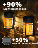 Flickering Flames Solar Fence Lights, Upgraded 8 Pack Waterproof Solar Outdoor Lights for Deck Fence Post Yard by GreenHaven Gardens