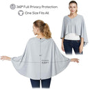 Nursing Cover & Baby Nursing Poncho,Multi Use Breastfeeding Cover for CarSeat Canopy, High Seat Cover, Stroller Cover, Shopping Cart Cover,Nursing Scarf for Boy and Girl by Kefee Kol (Grey) by TinyTreasures Baby Boutique