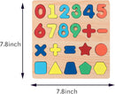 Wooden Puzzles for Toddlers, 2pack Alphabet Shape Puzzles for Kids Wooden Montessori Toddler Wooden Alphabet Number Shape for Kids 3 Years Old Boys & Girls by TinyTreasures Baby Boutique