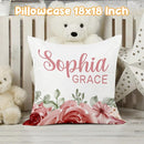 Custom Crib Bedding Set - Giraffe Design Personalized Name Baby Nursery Bed 3 Pcs Set - Chic Soft Blanket with Dotted Backing, Sheet, Pillowcase for Newborn Girls Boys Gifts Color20 by TinyTreasures Baby Boutique