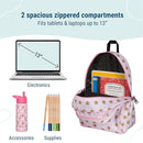 Wildkin 15-inch Kids Backpack – Durable, Padded, Adjustable for School & Travel - Pink and Gold Stars by TinyTreasures Baby Boutique
