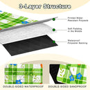 Extra Large Picnic Blanket Waterproof,80"x 80"Foldable Machine Washable Beach Blanket,Outdoor Blanket for 6-8 Adults,Suitable for Indoor Crawling,Park Beach,Camping,Hiking,Family Travel(Green) by TinyTreasures Baby Boutique