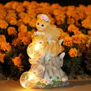 Solar Cat Garden Statue Resin Cat Statue Decor Outdoor with LED Lights for Outside Yard Art Lawn Ornaments Patio, Cat Lovers Gifts by CozyNest Decor