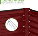 Best Choice Products 8x4x2ft Outdoor Metal Raised Garden Bed, Deep Root Planter Box for Vegetables, Flowers, Herbs, and Succulents w/ 478 Gallon Capacity - Royal Red by GreenHaven Gardens