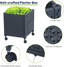 LINEX Raised Garden Bed Planter Box with Trellis, 56.7” Tomato Planters for Climbing Plants Vegetable Vine Flowers Outdoor Patio, Tomatoes Cage w/Self-Watering & Wheels by GreenHaven Gardens