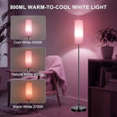 FRIDEKO HOME Pink Shade Floor Lamp with RGB Music Sync, 16 Million Colors & Stepless Dimming 2700K-6500K, 3CCT, 800LM LED Bulb with App & Remote, Modern Standing Light for Living Room, Bedroom, Office by CozyNest Decor