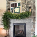 2PCS 9FT Christmas Garland Norfolk Pine Garland Real Touch Artificial Greenery Garland for Mantle Fireplace Table Indoor Outdoor Decor (Full) by CozyNest Decor