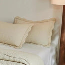 MarCielo 3-Piece 100% Cotton Oversized Bedspread Lightweight Quilt Coverlet Embroidery Farmhouse Bedding Set T0 (Yellowish Beige, Oversized Queen (100"x106")) by CozyNest Decor
