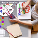 AWOKE Silicone Painting Mat - 20"X16" Silicone Art Craft Mat with 1 Water Cup for Kids -12 Color Dividers - 2 Paint Dividers (Grey) by TinyTreasures Baby Boutique