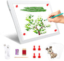 A4 Wireless Battery Powered Light Pad, TOHETO Tracing Light Box Dimmable Brightness Rechargeable LED Light Board Portable Cordless Copy Board for Artist Drawing Sketching X-ray Viewing (White) by TinyTreasures Baby Boutique