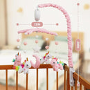 Baby Crib Mobile - Unicorn Crib Mobile for Girls with 25 Inches Mobile Arm and 35 Lullabies Musical Box, 3 Modes Digital, Volume Control, Essential Gift for Infant Bedroom Hanging Decor by TinyTreasures Baby Boutique