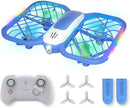 UranHub Drones for Kids, Mini Drone with 5 Lighting Modes, 22-Min Flight Time RC Drone with 2 Batteries/2 Takeoff Options/3D Flip/3-Speed/Propeller Protection Cover, etc, Gift for Kids (Blue) by TinyTreasures Baby Boutique