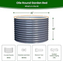Olle 32" Tall, Metal Raised Garden Bed,Garden Beds Outdoor for Vegetables, Backyard Garden Kit, Raised Planter Box, Midnight Grey by GreenHaven Gardens