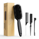 Curl Defining Brush, Curly Hair Brush, Slick Back Hair Brush, For Combing and Shaping Curls in All Hairstyles to Reduce Pulling (Black) by TinyTreasures Baby Boutique